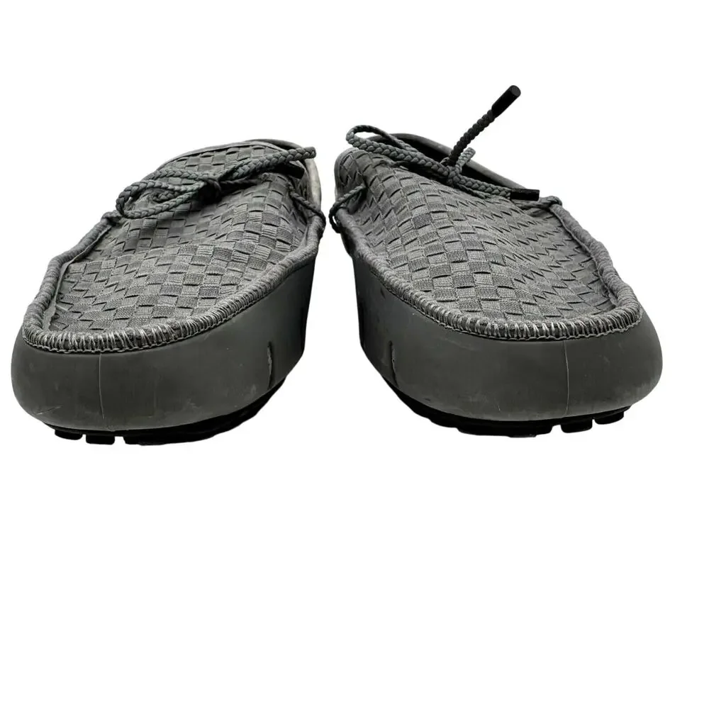 SWIMS Men's 13 Gray Black Woven Driver Loafers Shoes Casual Beach Water Vacation